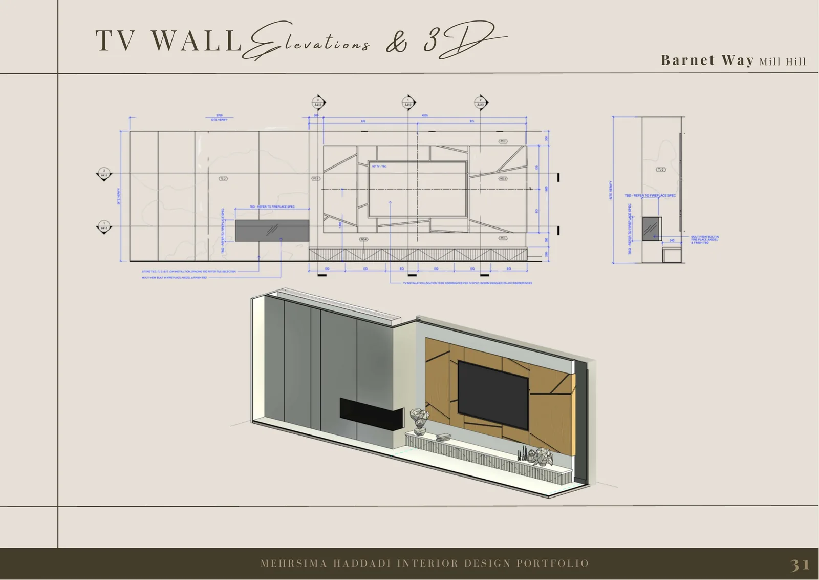 London House renovation drawing and design study